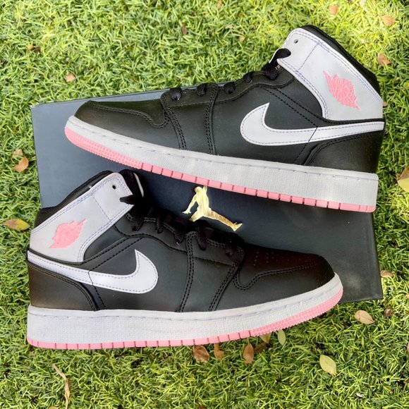 Jordan | Shoes | Nike Air Jordan Mid Black Pink Shoes | Poshmark